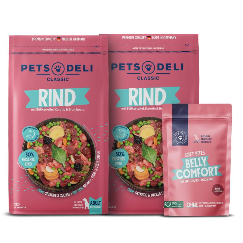 Probierpaket Trockenfutter Rind - 4,3kg von Pets Deli