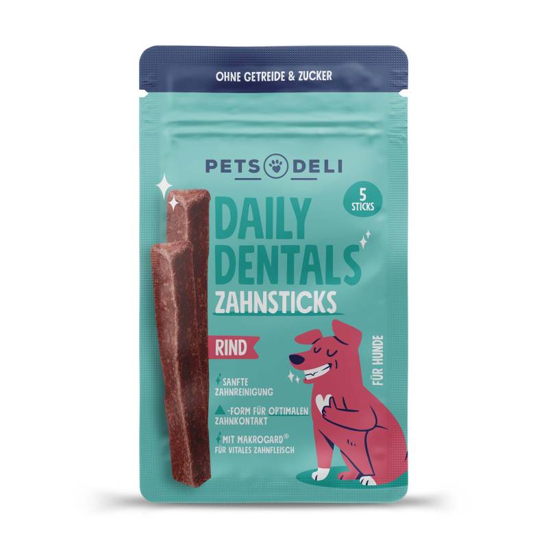 "Daily Dentals Zahnsticks" Rind für Hunde - 70g von Pets Deli