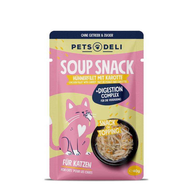 Snack Functional Suppe Digest Huhn für Katzen - 12x40g von Pets Deli