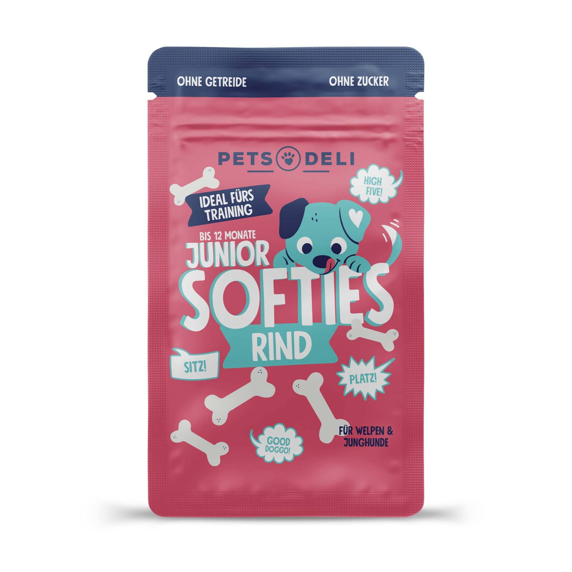 Snack "Softies" Junior Rind für Hunde - 200g von Pets Deli