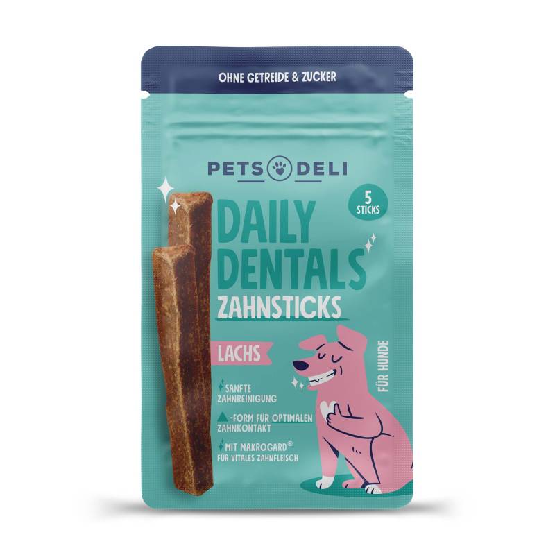 "Daily Dentals Zahnsticks" Lachs für Hunde - 70g von Pets Deli