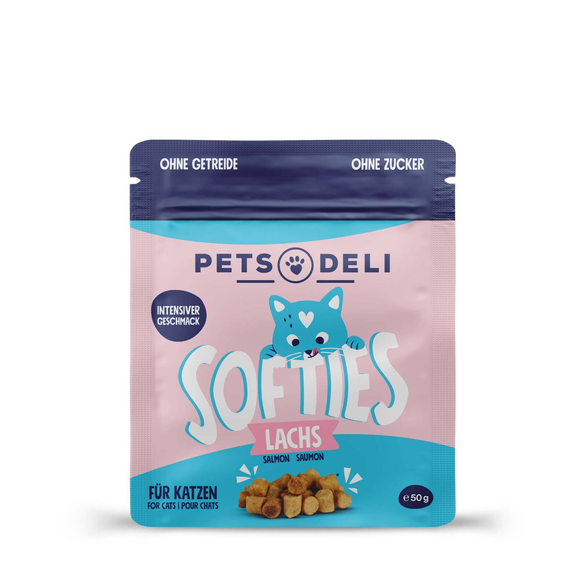 Snacks für Katzen - Lachs - Minis - Kartoffel - getreidefrei, zuckerfrei - 50g von Pets Deli von Pets Deli