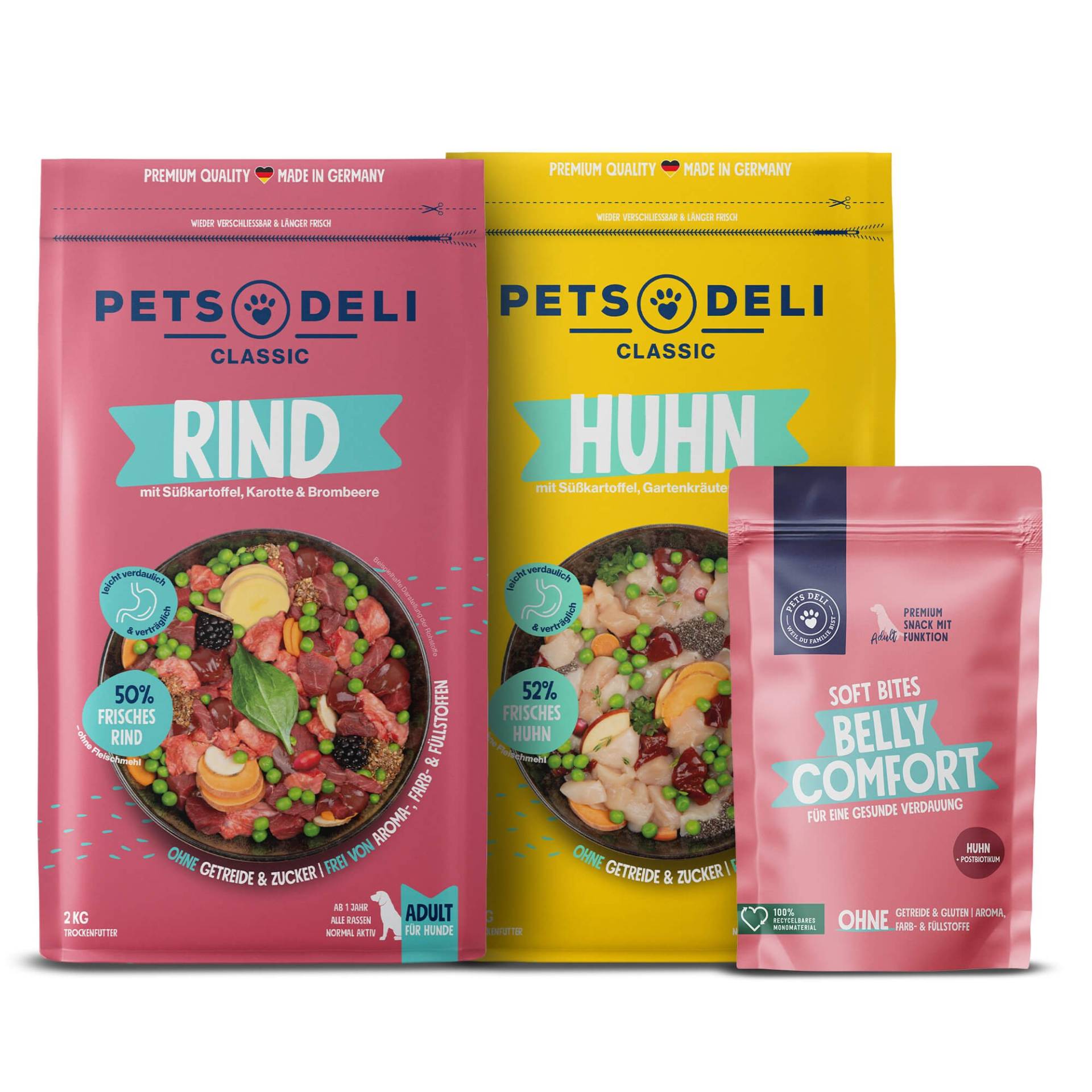 Trockenfutter Bundle Rind & Huhn für Hunde -50% - 4,3kg von Pets Deli