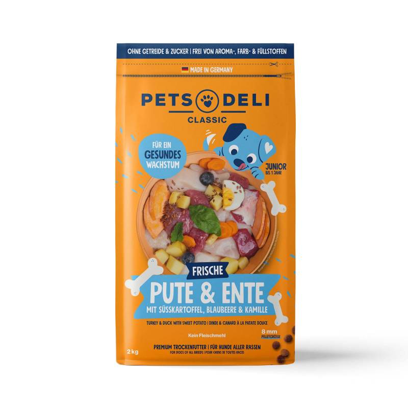 Trockenfutter Pute für Hunde - 6kg ✓ getreidefrei & zuckerfrei ✓ Welpen von Pets Deli von Pets Deli