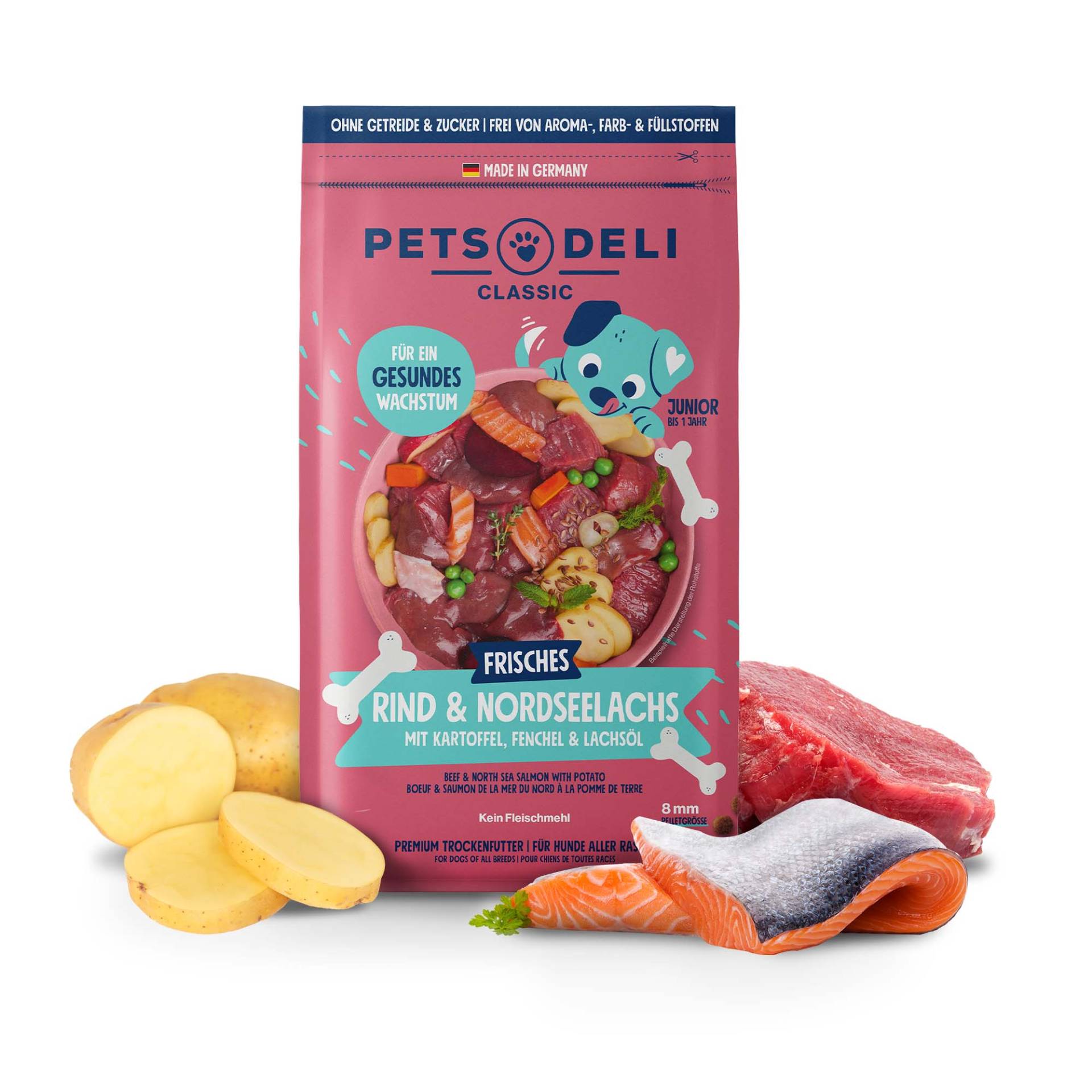 Trockenfutter Pute für Hunde - 2kg ✓ getreidefrei & zuckerfrei ✓ Welpen von Pets Deli von Pets Deli