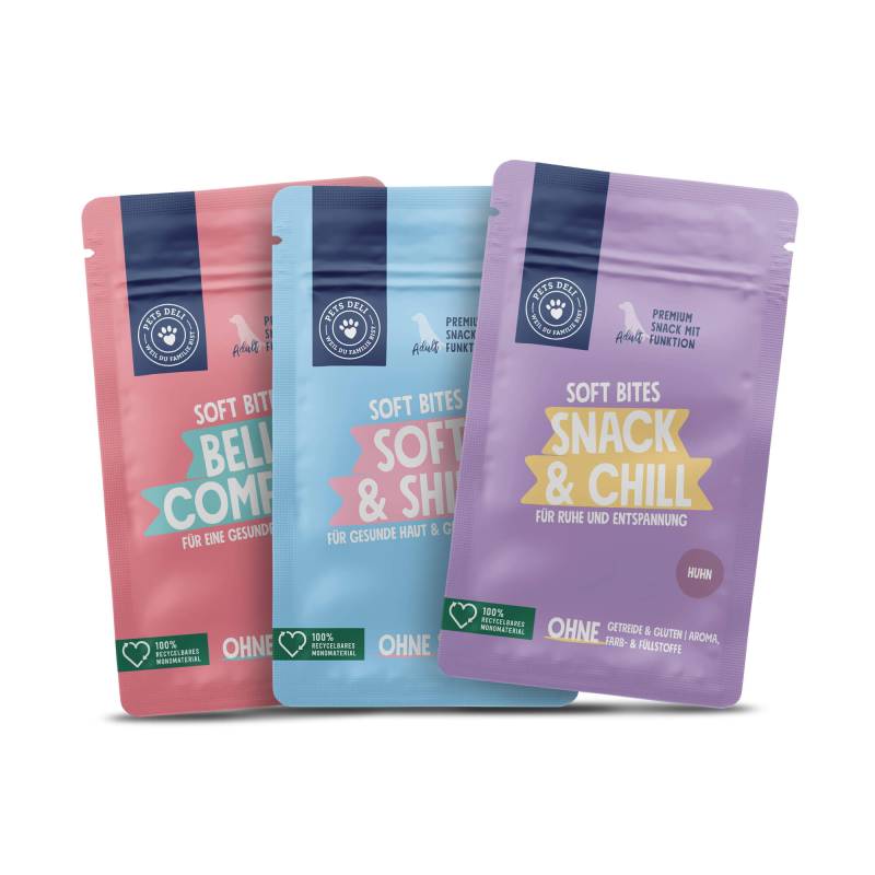 Woof'n'Wellness Soft Bites Paket für Hunde - 900g von Pets Deli