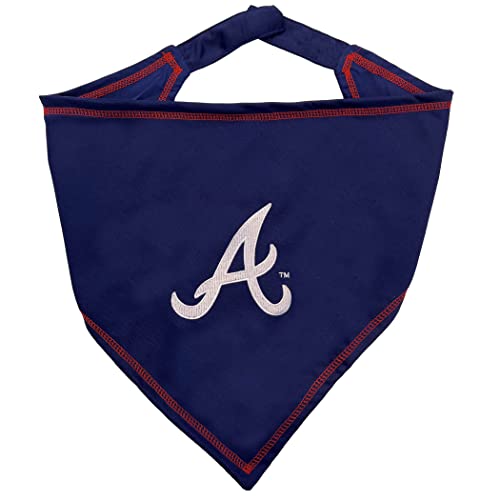 MLB Atlanta Braves TIE Bandana, Größe S/M Hundehalstuch, Lätzchen für Haustiere, Katzen, Hund, Das ultimative Game-Day, Party Bandana von Pets First