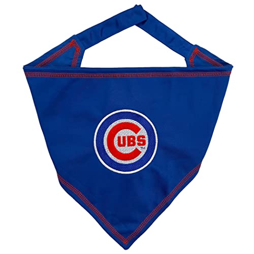 MLB Chicago Cubs TIE Bandana, Größe L/XL Hundehalstuch, für Haustiere, Katzen, Hund, The Ultimate Game-Day, Party Bandana von Pets First