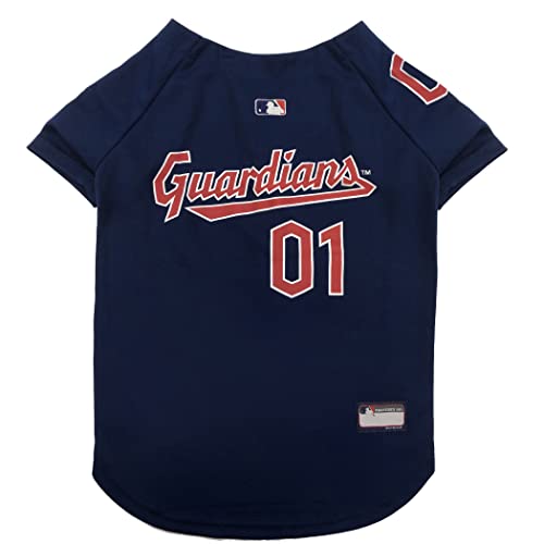 MLB Cleveland Guardians Trikot für Hunde und Katzen, Größe M von Pets First