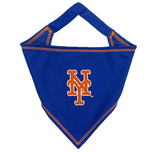 Pets First MLB New York Mets TIE Bandana Large X-Large Hund Bandana Schal Lätzchen für Haustier Katze Hund Der ultimative Spieltag Party Bandana Geburtstag Event von Pets First