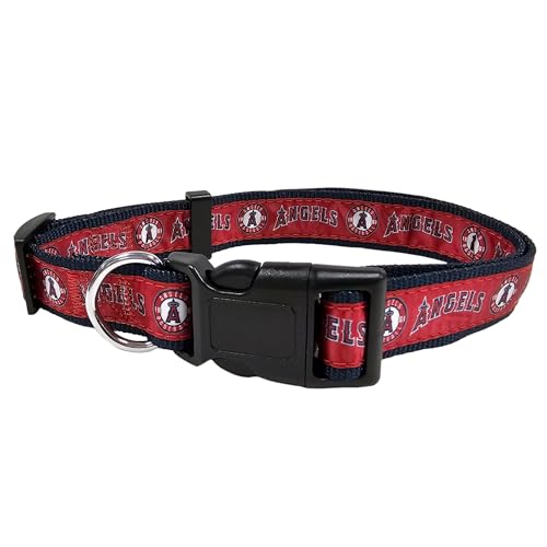 MLB PET Halsband Los Angeles Angels Hundehalsband, Größe XL, Baseball-Team-Halsband für Hunde und Katzen EIN glänzendes und farbenfrohes Hunde- und Katzenhalsband, lizenziert von der MLB von Pets First