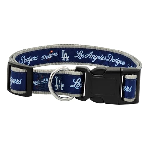 MLB PET Collar Los Angeles Dodgers Hundehalsband, kleines Baseball-Team-Halsband für Hunde und Katzen, glänzendes und farbenfrohes Hunde- und Katzenhalsband, lizenziert von The MLB von Pets First