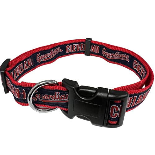 MLB PET-Halsband Cleveland Guardians Halsband für Hunde und Katzen, klein, verstellbar und langlebig von Pets First