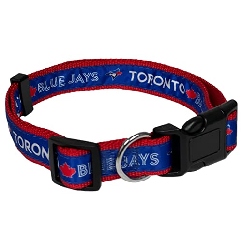 MLB PET Halsband Toronto Blue Jays Hundehalsband, kleines Baseball Team Halsband für Hunde & Katzen EIN glänzendes & farbenfrohes Katzenhalsband & Hundehalsband lizenziert von der MLB von Pets First