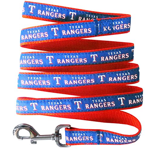 MLB PET Leash Texas Rangers Hundeleine, große Baseball-Team-Leine für Hunde und Katzen Eine glänzende und farbenfrohe Katzenleine, lizenziert von The MLB von Pets First