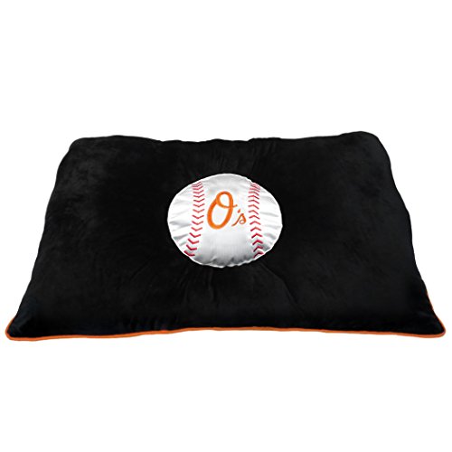 MLB Pet Bed – Baltimore Orioles Soft & Cozy Plüsch Kissen Bett. – Baseball Hundebett. Cuddle, warm Sport Matratze Bett für Katzen und Hunde von Pets First