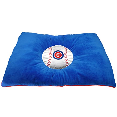 MLB Pet Bed – Chicago Cubs Soft & Cozy Plüsch Kissen Bett. – Baseball Hundebett. Cuddle, warm Sport Matratze Bett für Katzen und Hunde von Pets First