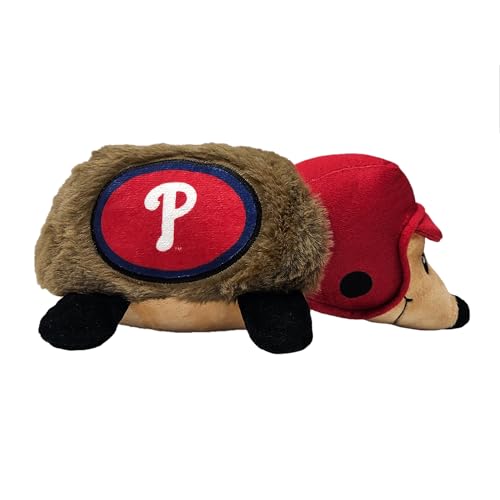 MLB Philadelphia Phillies Plüsch-Igelspielzeug für Hunde & Katzen, cooles weiches Haustierspielzeug für Spaß und interaktives Spielen, Hunde-Kauspielzeug mit Quietscher, lizenziertes Hot Pet Spielzeug von Pets First