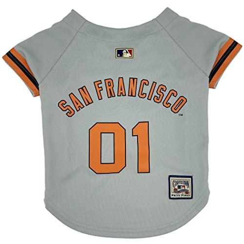 MLB SAN Francisco Giants Throwback Jersey für Hunde und Katzen, Größe L von Pets First