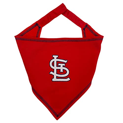 MLB ST. Louis Cardinals TIE Bandana, Größe L/XL Hundehalstuch, Lätzchen für Haustiere, Katzen, Hund, Das ultimative Game-Day, Party Bandana von Pets First