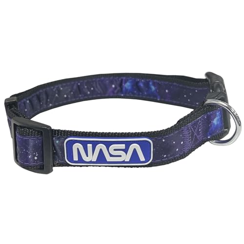 NASA PET Halsband New England Patriots Hundehalsband, Größe S, Weltraumhalsband für Hunde & Katzen Glänzendes und farbenfrohes Katzenhalsband und Hundehalsband mit NASA-Logo und Design von Pets First