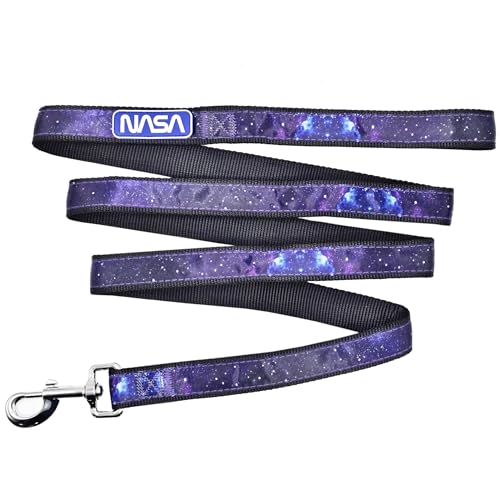 NASA Pet Leash. Weltraum-Hundeleine, Größe M, für Hunde und Katzen, glänzende und satinierte Hundeleine mit NASA-Logo und Design für alle Weltraum-Fans von Pets First