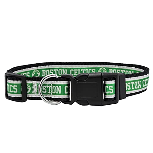 NBA PET Halsband Boston Celtics Hundehalsband, Größe M, Basketball-Team-Halsband für Hunde & Katzen EIN glänzendes und farbenfrohes Hunde- und Katzenhalsband, lizenziert von der NBA von Pets First