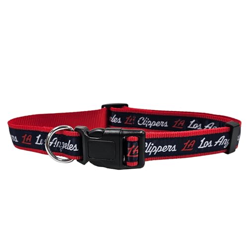 NBA PET Halsband Los Angeles Clippers Hundehalsband, Größe S, Basketball-Team-Halsband für Hunde und Katzen EIN glänzendes und farbenfrohes Hunde- und Katzenhalsband, lizenziert von der NBA von Pets First