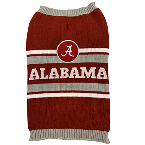 NCAA Alabama Crimson Tide Hundepullover, Größe L, Warmer und gemütlicher Strickpullover mit NCAA-Team-Logo, Bester Welpenpullover für große und kleine Hunde von Pets First