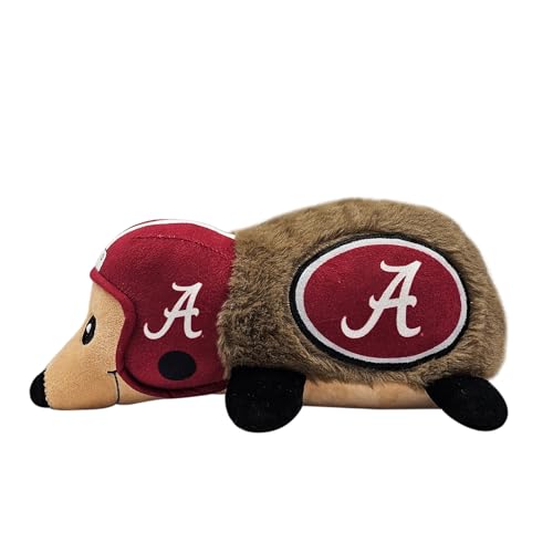 NCAA Alabama Crimson Tide Plüsch-Igelspielzeug für Hunde und Katzen, Cooles weiches Haustierspielzeug für Spaß und interaktives Spielen, Hunde-Kauspielzeug mit Quietscher, Lizenziertes Hot Pet von Pets First