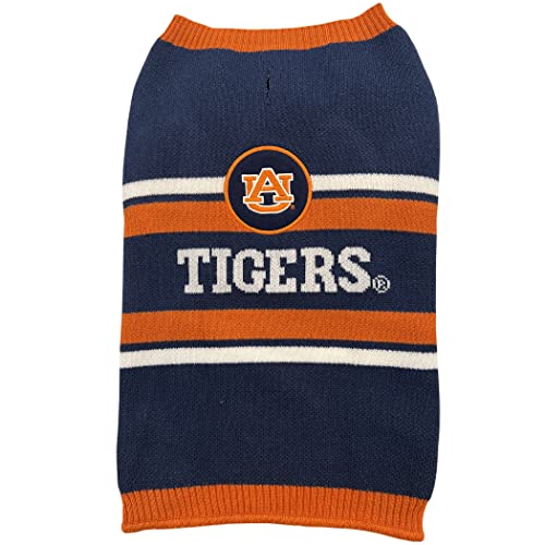 NCAA Auburn Tigers Hundepullover, Größe XS, warmer und gemütlicher Strickpullover mit NCAA-Team-Logo, bester Welpenpullover für große und kleine Hunde von Pets First