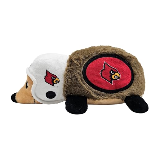 NCAA Louisville Cardinals Plüsch-Igelspielzeug für Hunde & Katzen, cooles weiches Haustierspielzeug für Spaß und interaktives Spielen, Hunde-Kauspielzeug mit Quietscher, lizenziertes Hot Pet Spielzeug von Pets First