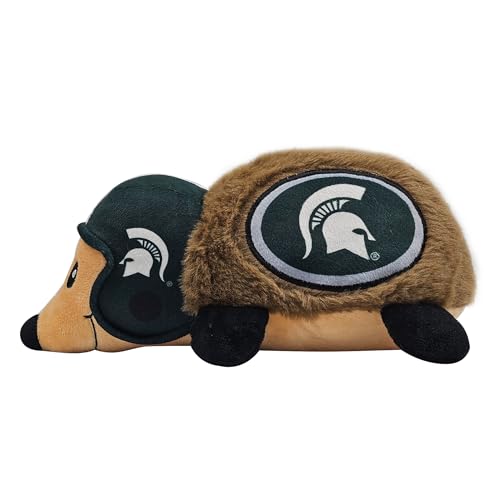 NCAA Michigan State Spartans Plüsch-Igelspielzeug für Hunde und Katzen, Cooles weiches Haustierspielzeug für Spaß und interaktives Spielen, Hunde-Kauspielzeug mit Quietscher, Lizenziertes Hot Pet von Pets First