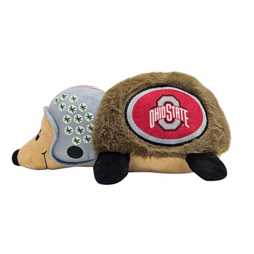 NCAA Ohio State Buckeyes Plüsch-Igelspielzeug für Hunde & Katzen, Cooles weiches Haustierspielzeug für Spaß und interaktives Spielen, Hundekauspielzeug mit Quietscher, Lizenziertes Hot Pet Spielzeug von Pets First