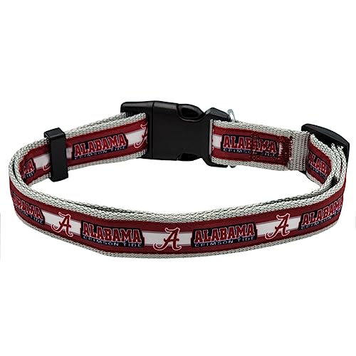 NCAA PET Halsband Alabama Crimson Tide Hundehalsband, Größe M, College-Team-Halsband für Hunde und Katzen EIN glänzendes und farbenfrohes Hunde- und Katzenhalsband, lizenziert von der NCAA von Pets First