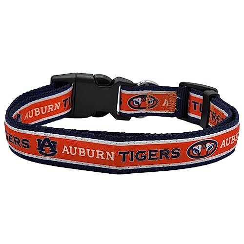 NCAA PET Halsband Auburn Tigers Hundehalsband, Größe L, College-Team-Halsband für Hunde und Katzen, glänzendes und farbenfrohes Hunde- und Katzenhalsband, lizenziert von der NCAA von Pets First