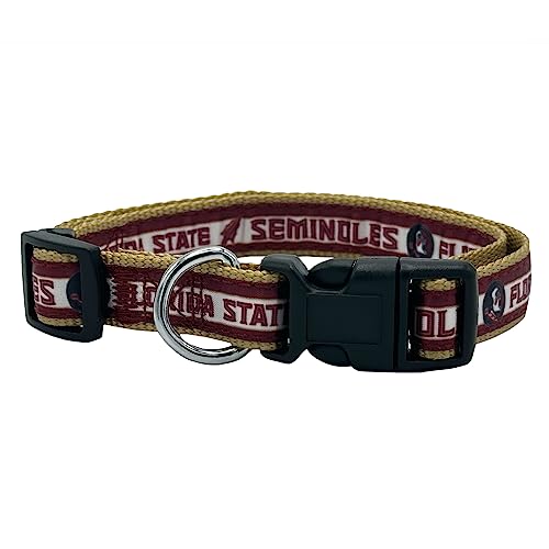 NCAA PET Halsband Florida State Seminoles Hundehalsband, Größe M, College-Team-Halsband für Hunde und Katzen EIN glänzendes und farbenfrohes Hunde- und Katzenhalsband, lizenziert von der NCAA von Pets First