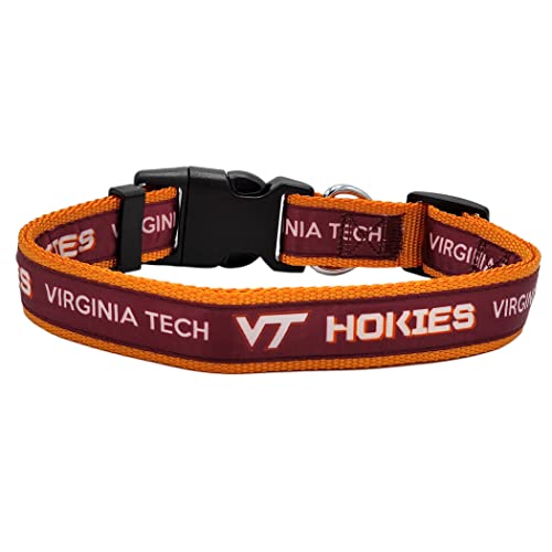 NCAA PET Halsband Virginia Tech Hokies Hundehalsband, Größe S, College-Teamhalsband für Hunde und Katzen, glänzendes und farbenfrohes Hunde- und Katzenhalsband, lizenziert von der NCAA von Pets First