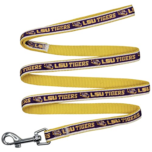 NCAA PET Leash LSU Tigers Hundeleine, mittelgroß, Collegiate Team Leash für Hunde und Katzen Eine sportliche, glänzende und farbenfrohe Katzenleine und Hundeleine, lizenziert von The College von Pets First