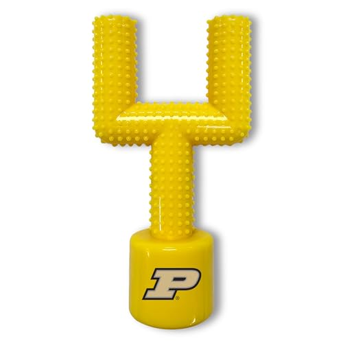 NCAA Purdue Boilermakers Mega-Chew Hundespielzeug aus hartem Nylon, mit Speckgeschmack, interaktives, leckeres und lustiges Kauspielzeug für Hunde, unzerstörbar, stark, robust und langlebig von Pets First