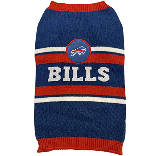 NFL Buffalo Bills Hundepullover, Größe L Warmer und gemütlicher Strickpullover mit NFL Team Logo, Bester Welpenpullover für große und kleine Hunde von Pets First