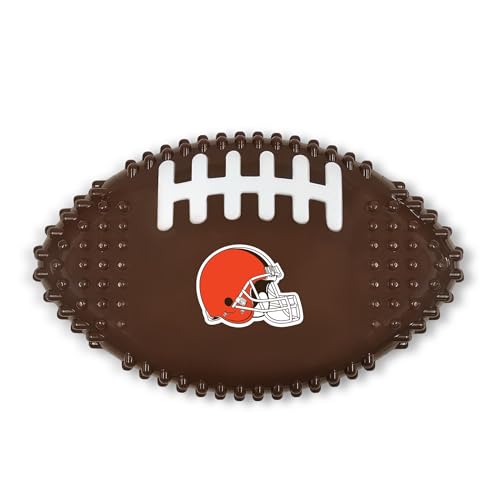 NFL Cleveland Browns Mega-Kauspielzeug aus hartem Nylon mit Speckgeschmack Interaktives leckeres lustiges Kauspielzeug für Hunde, unzerstörbar, stark, langlebig, robust, Spielzeug für aggressive Kauer von Pets First