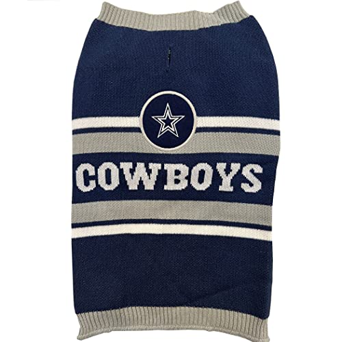 NFL Dallas Cowboys Hundepullover, Größe XS, Warmer und gemütlicher Strickpullover mit NFL-Team-Logo, Bester Welpenpullover für große und kleine Hunde von Pets First