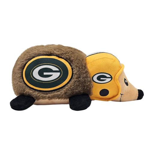 NFL Green Bay Packers Plüsch-Igelspielzeug für Hunde & Katzen, Cooles weiches Haustierspielzeug für Spaß und interaktives Spielen, Hundekauspielzeug mit Quietscher, Lizenziertes Hot Pet Spielzeug von Pets First