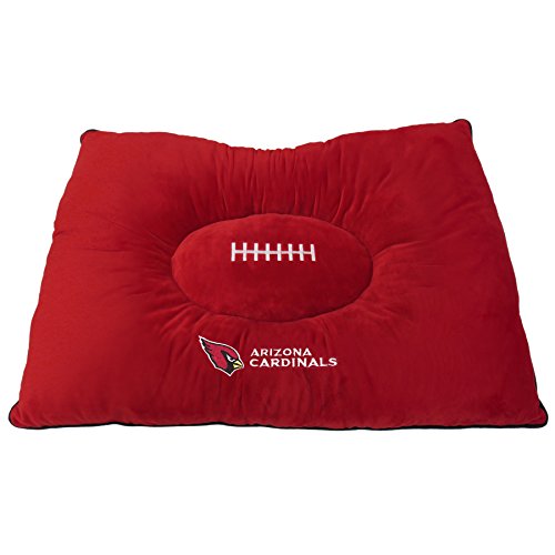 NFL Haustier-Zubehör, 32 Fußball-Teams, erhältlich in allen Größen Betten, Matratzen, Kissen und vieles mehr für Hunde und Katzen, NFL-Kissen, Bett, Bed 20 x 30 x 4 Inches, Arizona Kardinäle von Pets First