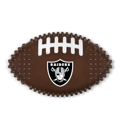 NFL Las Vegas Raiders Mega-Kauspielzeug aus hartem Nylon mit Speckgeschmack, Fußball-Kauspielzeug, interaktives, leckeres Kauspielzeug für Hunde, unzerstörbar, stark, langlebig, Kauspielzeug, robustes von Pets First