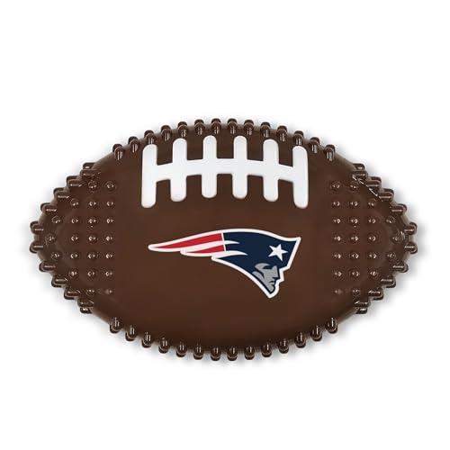 NFL New England Patriots Mega-Chew Hard Nylon Speck Geschmack Hund Knochen Fußball Kauspielzeug Interaktives Leckeres Spaß Hund Kauspielzeug Unzerstörbar Stark Langlebig Kauspielzeug Robustes von Pets First