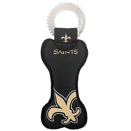 Pets First NFL New Orleans Saints Dental Hundespielzeug mit Quietschelement Robustes PET-Spielzeug für gesunden Spaß, Zahnen und Zahnfleisch von Pets First