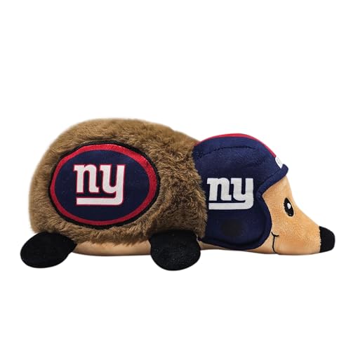 NFL New York Giants Plüsch-Igelspielzeug für Hunde & Katzen, Cooles weiches Haustierspielzeug für Spaß und interaktives Spielen, Hunde-Kauspielzeug mit Quietscher, Lizenziertes Hot Pet Spielzeug von Pets First