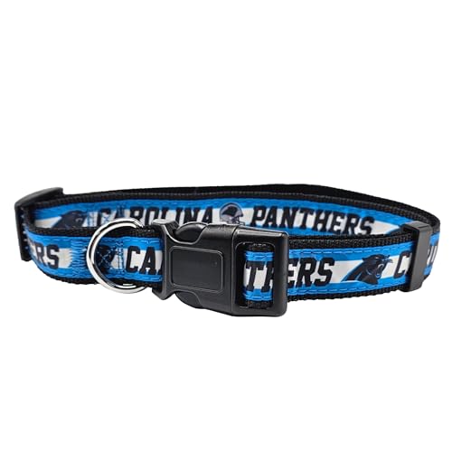 Pets First Hundehalsband Carolina Panthers, lizenziert, Größe XL, strapazierfähig, robust und langlebig, erhältlich in 32 Fußballmannschaften und 4 Größen von Pets First